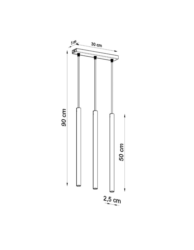 Pendant lamps - Sollux PASTELO 3 pendant lamp white SL.0466 - product kolory-swiatla.pl 4