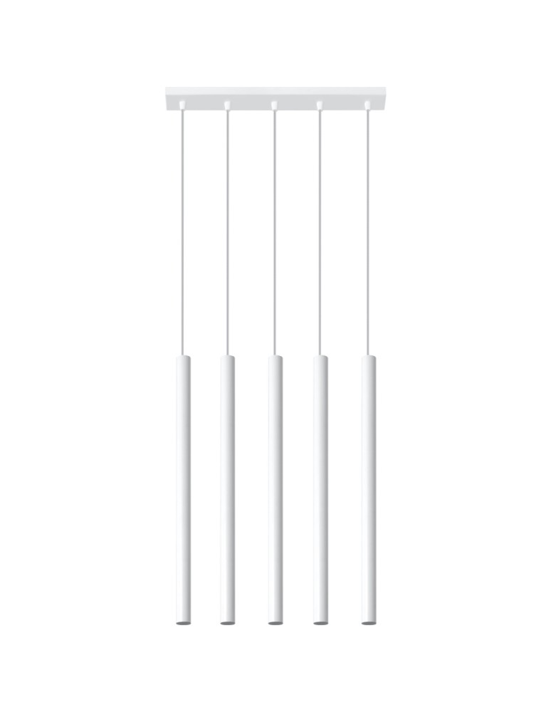 Pendant lamps - Sollux PASTELO 5 pendant lamp white SL.0468 - product kolory-swiatla.pl 1