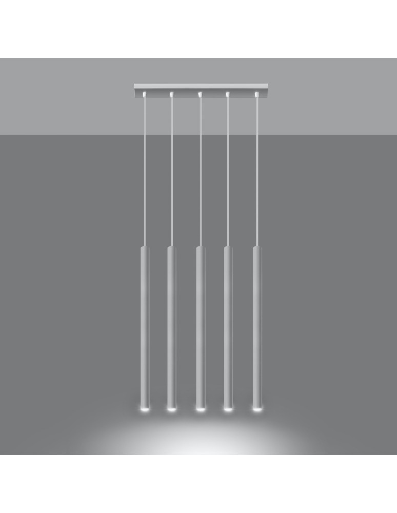 Pendant lamps - Sollux PASTELO 5 pendant lamp white SL.0468 - product kolory-swiatla.pl 3