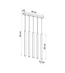 Pendant lamps - Sollux PASTELO 5 pendant lamp white SL.0468 - product 4