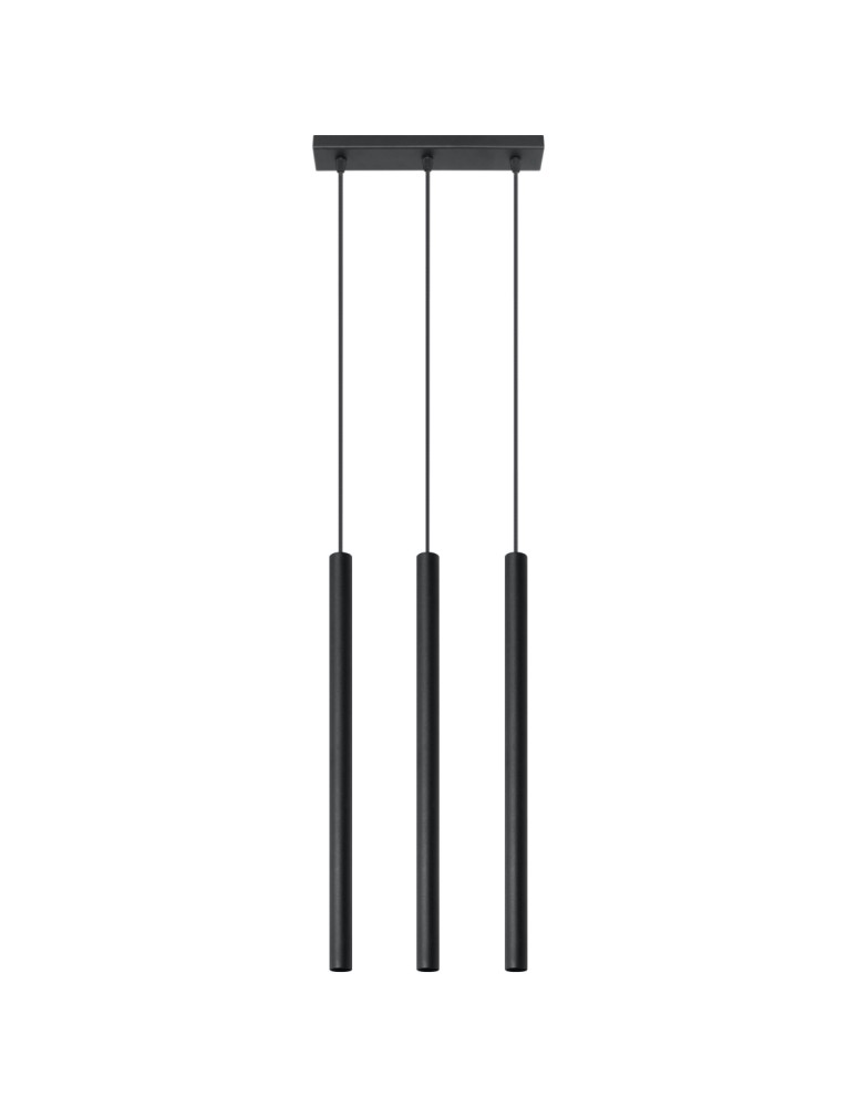 Pendant lamps - Sollux PASTELO 3 pendant lamp black SL.0470 - product kolory-swiatla.pl 1