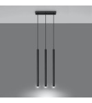 Sollux Lampa wisząca PASTELO 3 czarna SL.0470 Sollux Lampa wisząca PASTELO 3 czarna SL.0470