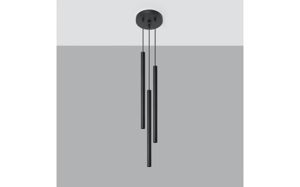 Sollux Lampa wisząca PASTELO 3P czarna SL.0471