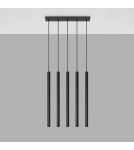 Pendant lamps - Sollux PASTELO 5 pendant lamp black SL.0472 - product 2