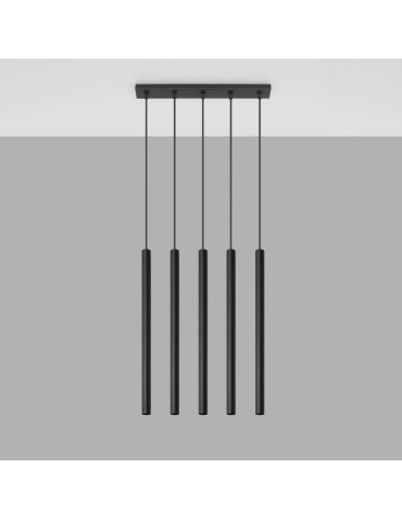 Sollux Lampa wisząca PASTELO 5 czarna SL.0472 - produkt 2
