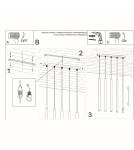 Pendant lamps - Sollux PASTELO 5 pendant lamp black SL.0472 - product 5