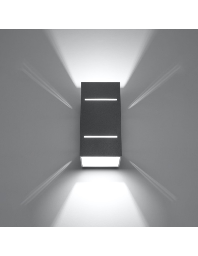 Wall lamps - Sollux Wall lamp BLOCCO gray SL.0479 - product kolory-swiatla.pl 3