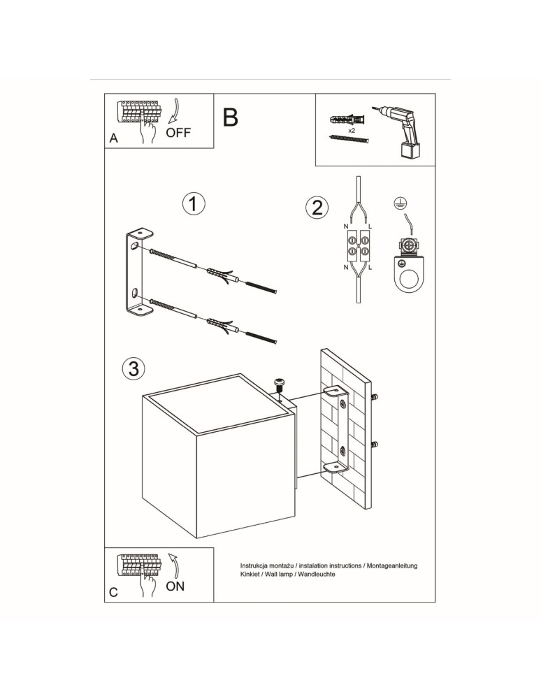Sollux Kinkiet QUAD naturalne drewno SL.0491