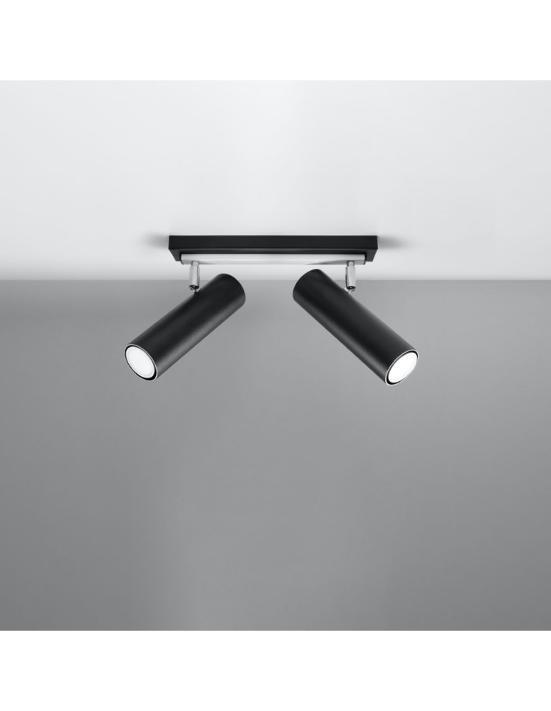 Ceiling lamps - Sollux Plafond DIREZIONE 2 black SL.0500 - product kolory-swiatla.pl 2