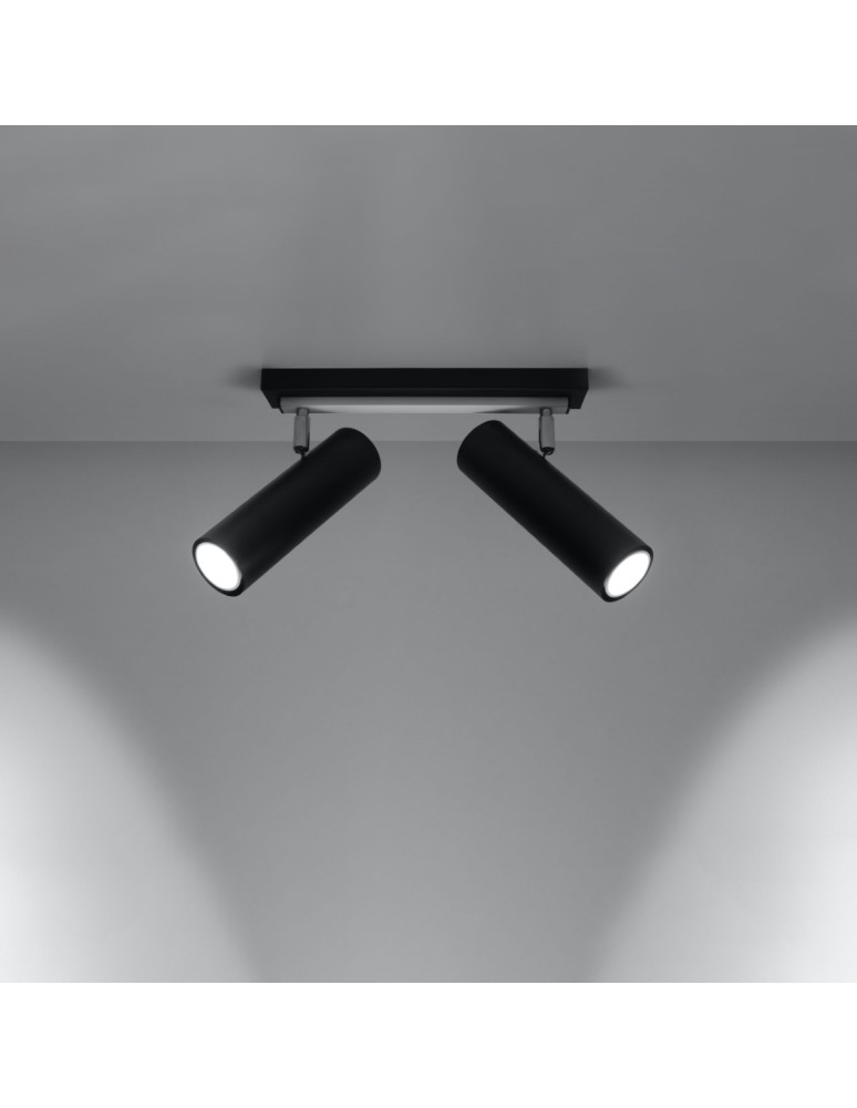 Ceiling lamps - Sollux Plafond DIREZIONE 2 black SL.0500 - product kolory-swiatla.pl 3