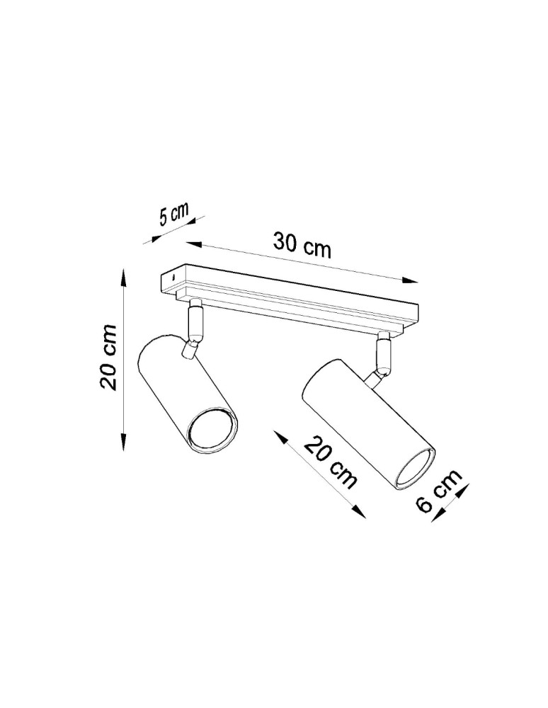 Ceiling lamps - Sollux Plafond DIREZIONE 2 black SL.0500 - product kolory-swiatla.pl 4