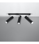 Ceiling lamps - Sollux Plafond DIREZIONE 3 black SL.0501 - product 2