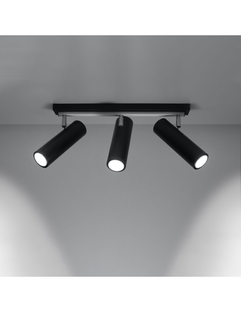 Ceiling lamps - Sollux Plafond DIREZIONE 3 black SL.0501 - product kolory-swiatla.pl 3