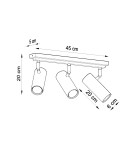 Ceiling lamps - Sollux Plafond DIREZIONE 3 black SL.0501 - product 4