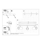 Ceiling lamps - Sollux Plafond DIREZIONE 3 black SL.0501 - product 5