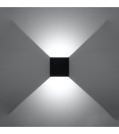 Sollux Kinkiet LUCA czarny LED IP54 SL.0545