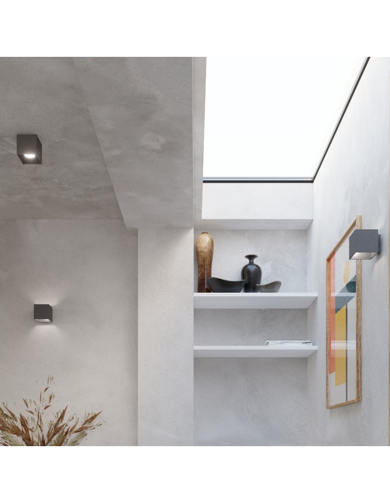 Wall lamps - Sollux Wall lamp QUAD 1 anthracite SL.0565 - product kolory-swiatla.pl 8