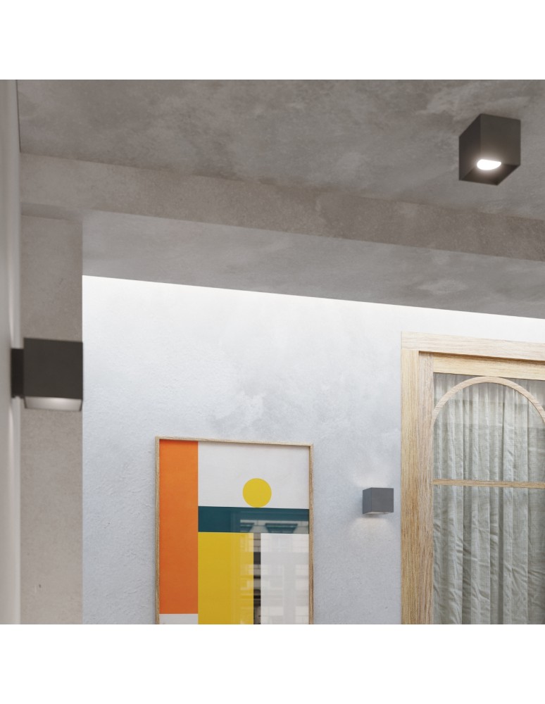 Wall lamps - Sollux Wall lamp QUAD 1 anthracite SL.0565 - product kolory-swiatla.pl 9