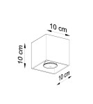 Ceiling lamps - Sollux Plafond QUAD 1 anthracite SL.0567 - product 5