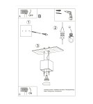 Ceiling lamps - Sollux Plafond QUAD 1 anthracite SL.0567 - product 6