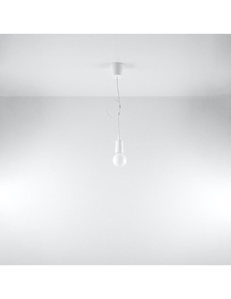 Pendant lamps - Sollux DIEGO 1 pendant lamp white SL.0569 - product kolory-swiatla.pl 5
