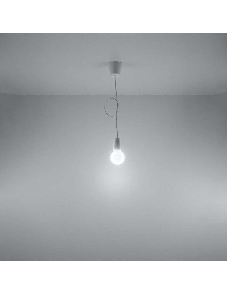 Pendant lamps - Sollux DIEGO 1 pendant lamp white SL.0569 - product kolory-swiatla.pl 6