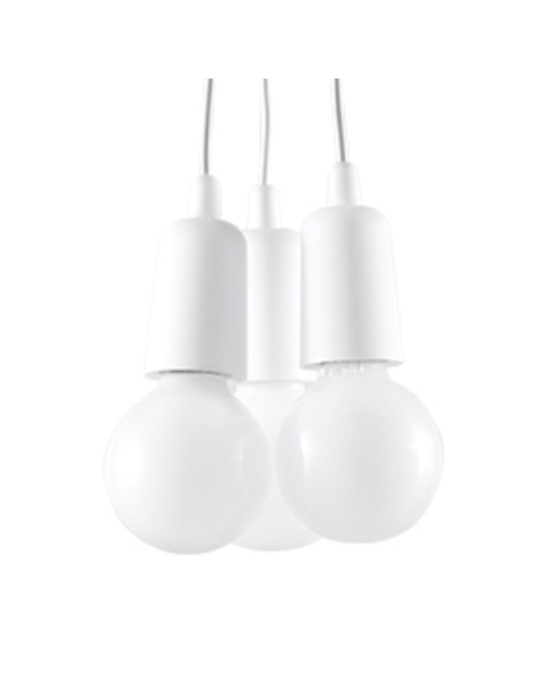Pendant lamps - Sollux DIEGO 3 pendant lamp white SL.0570 - product kolory-swiatla.pl 1