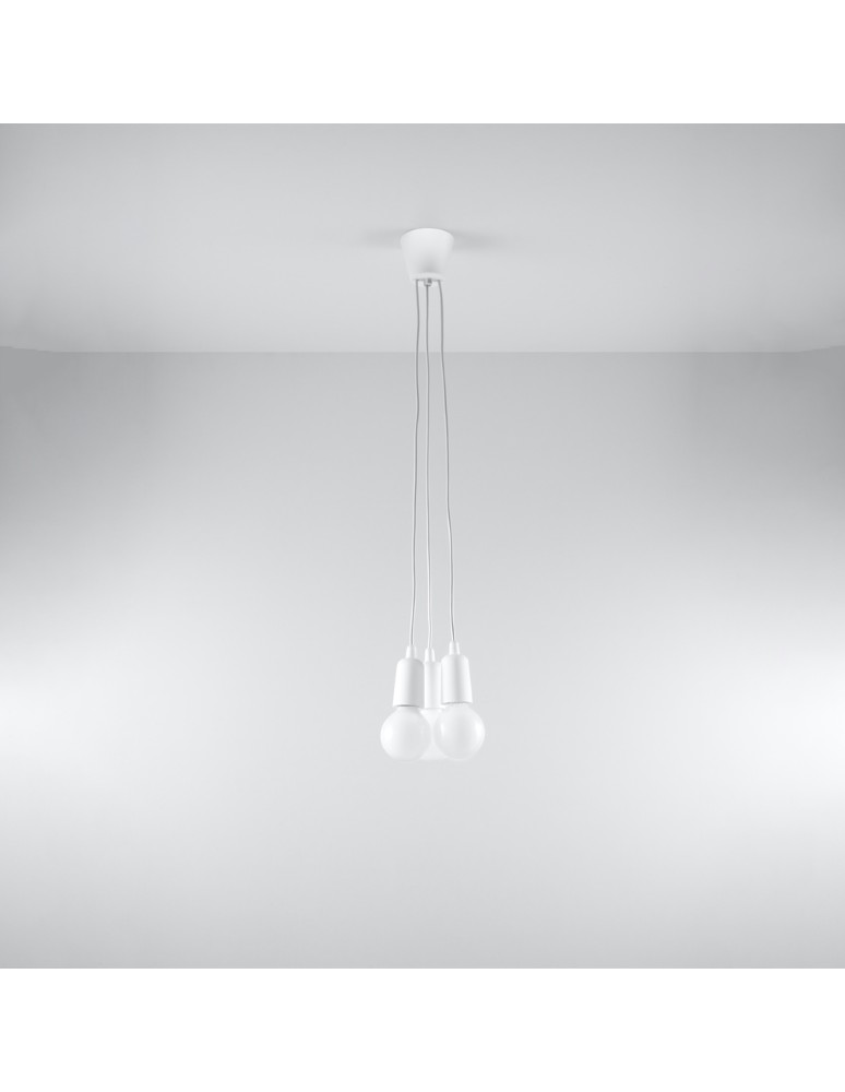 Pendant lamps - Sollux DIEGO 3 pendant lamp white SL.0570 - product kolory-swiatla.pl 2