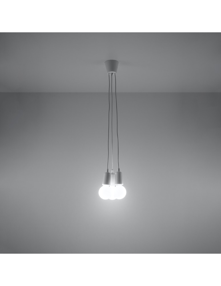 Pendant lamps - Sollux DIEGO 3 pendant lamp white SL.0570 - product kolory-swiatla.pl 3