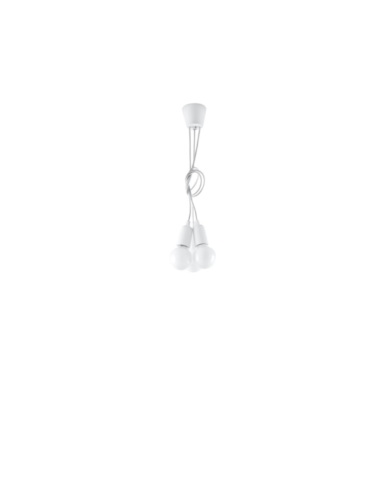 Pendant lamps - Sollux DIEGO 3 pendant lamp white SL.0570 - product kolory-swiatla.pl 4