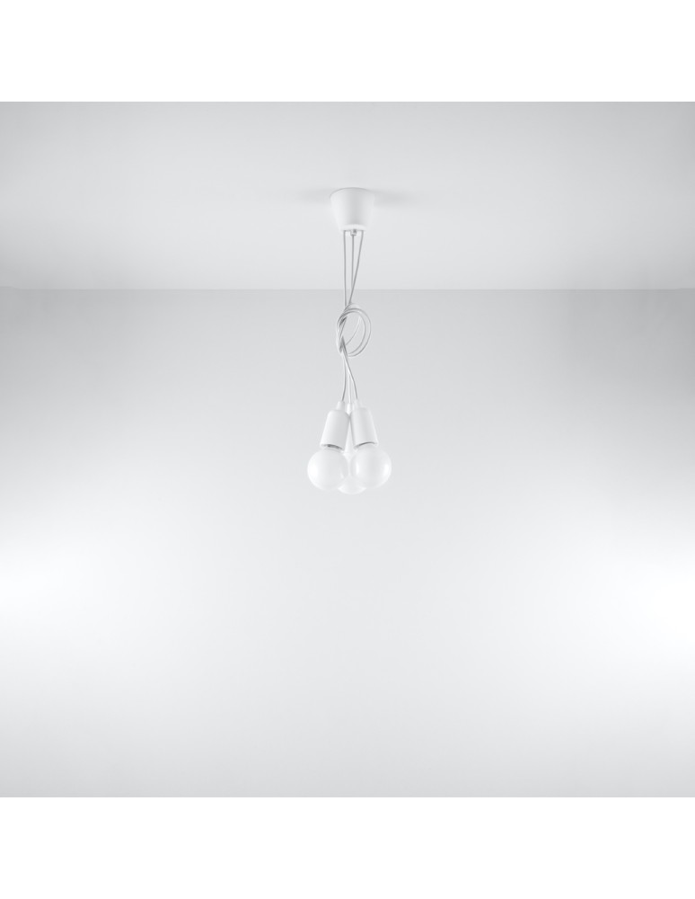 Pendant lamps - Sollux DIEGO 3 pendant lamp white SL.0570 - product kolory-swiatla.pl 5