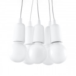 Sollux Lampa wisząca DIEGO 5 biała SL.0571
