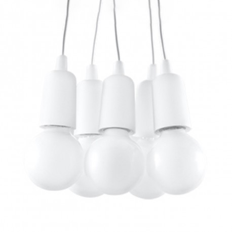 Sollux Lampa wisząca DIEGO 5 biała SL.0571