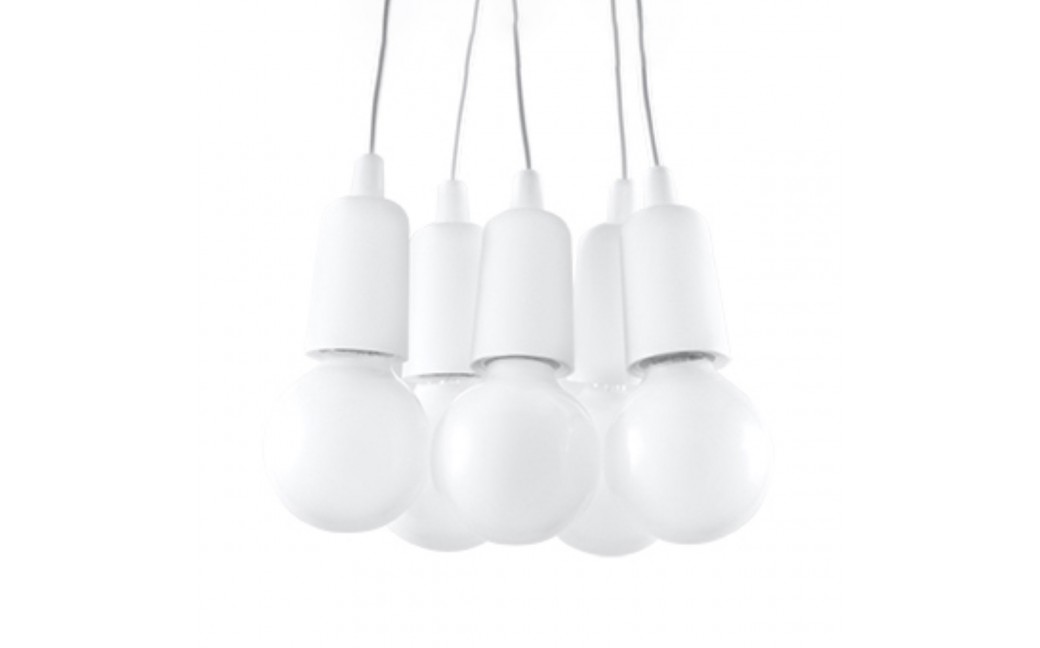 Sollux Lampa wisząca DIEGO 5 biała SL.0571