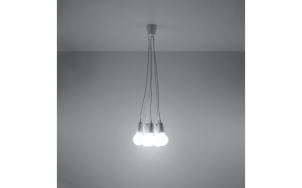 Sollux Lampa wisząca DIEGO 5 biała SL.0571