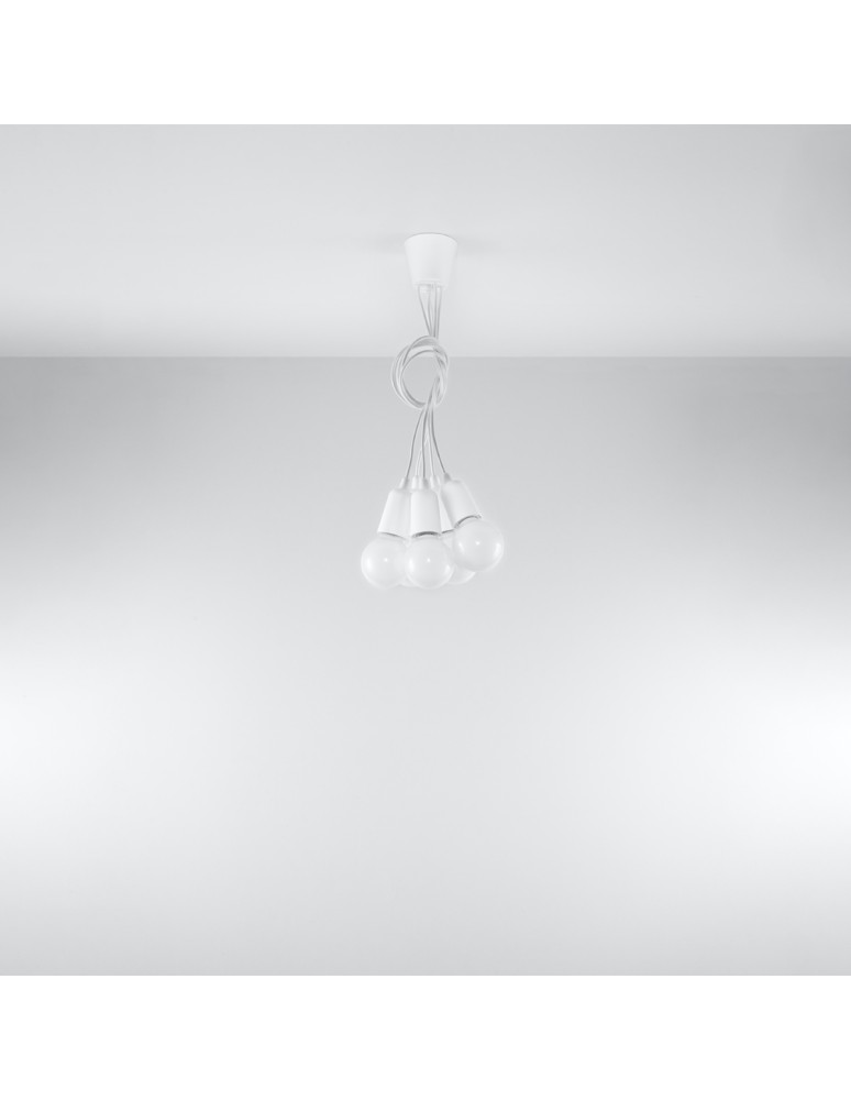 Pendant lamps - Sollux DIEGO 5 pendant lamp white SL.0571 - product kolory-swiatla.pl 5