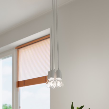Sollux Lampa wisząca DIEGO 5 biała SL.0571