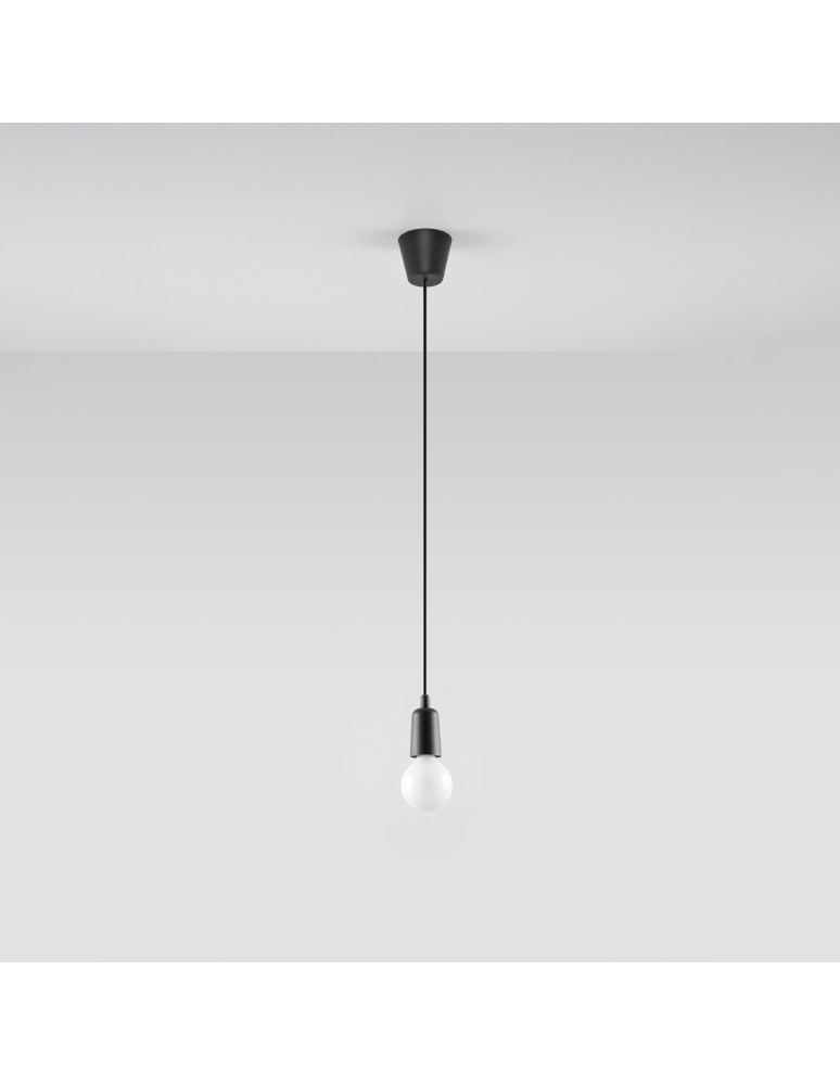 Pendant lamps - Sollux DIEGO 1 pendant lamp black SL.0572 - product kolory-swiatla.pl 2