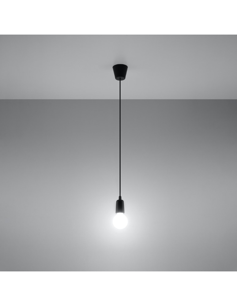 Pendant lamps - Sollux DIEGO 1 pendant lamp black SL.0572 - product kolory-swiatla.pl 3