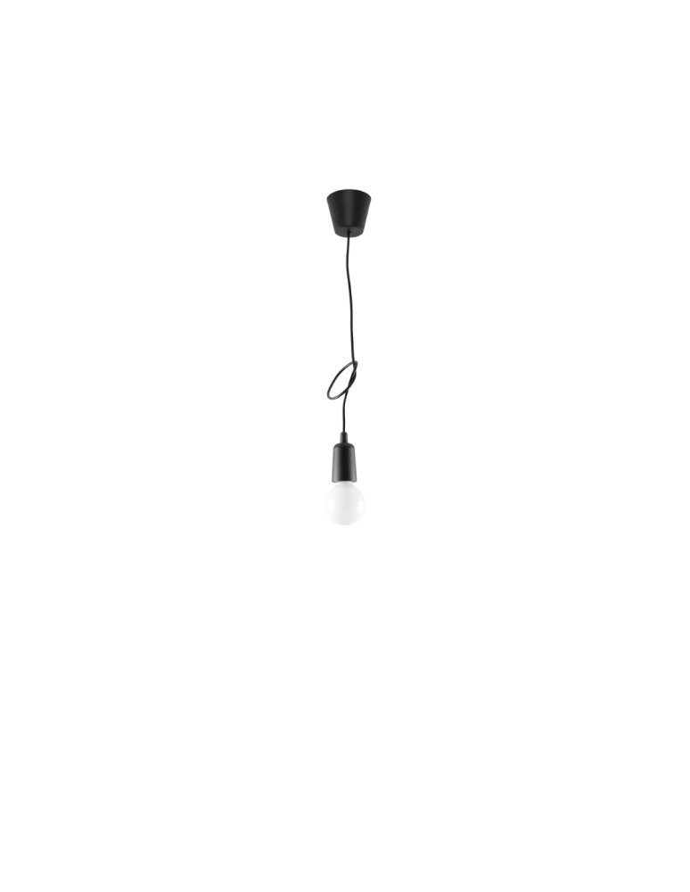 Pendant lamps - Sollux DIEGO 1 pendant lamp black SL.0572 - product kolory-swiatla.pl 4