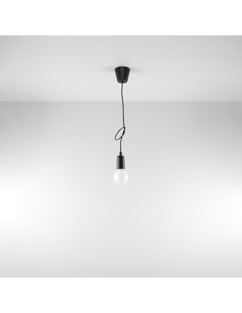 Pendant lamps - Sollux DIEGO 1 pendant lamp black SL.0572 - product kolory-swiatla.pl 5