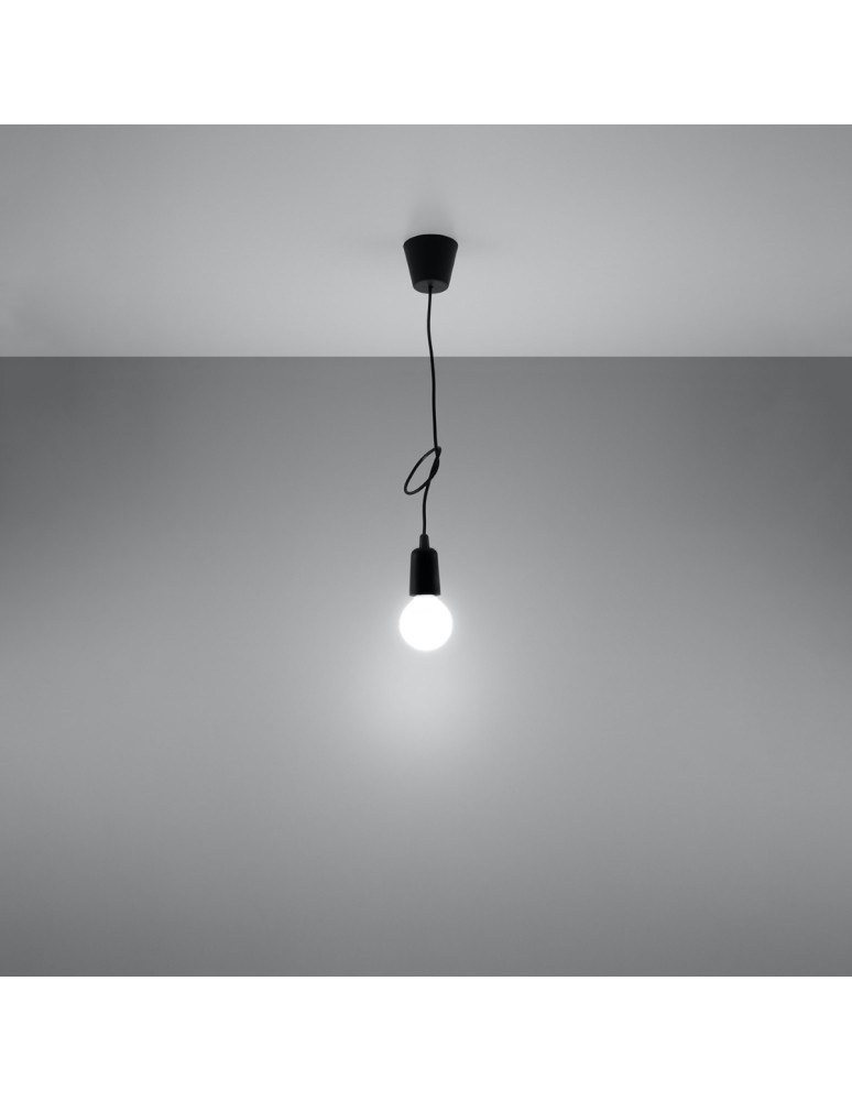 Pendant lamps - Sollux DIEGO 1 pendant lamp black SL.0572 - product kolory-swiatla.pl 6