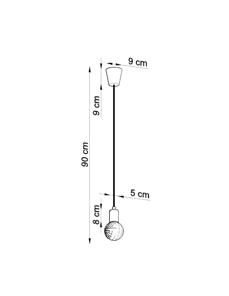 Pendant lamps - Sollux DIEGO 1 pendant lamp black SL.0572 - product kolory-swiatla.pl 7