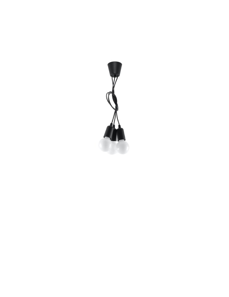 Pendant lamps - Sollux DIEGO 3 pendant lamp black SL.0573 - product kolory-swiatla.pl 4