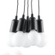Sollux Lampa wisząca DIEGO 5 czarna SL.0574