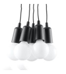 Pendant lamps - Sollux DIEGO 5 pendant lamp black SL.0574 - product 1