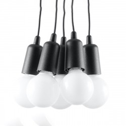 Sollux Lampa wisząca DIEGO 5 czarna SL.0574