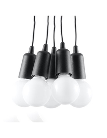Sollux DIEGO 5 pendant lamp black SL.0574
