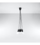 Pendant lamps - Sollux DIEGO 5 pendant lamp black SL.0574 - product 2