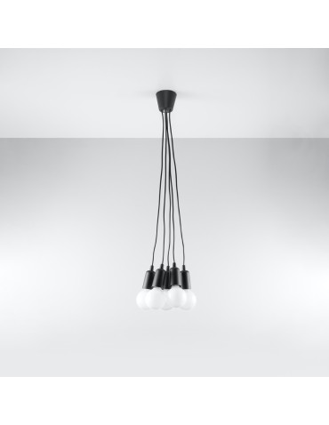 Sollux DIEGO 5 pendant lamp black SL.0574 - product 2
